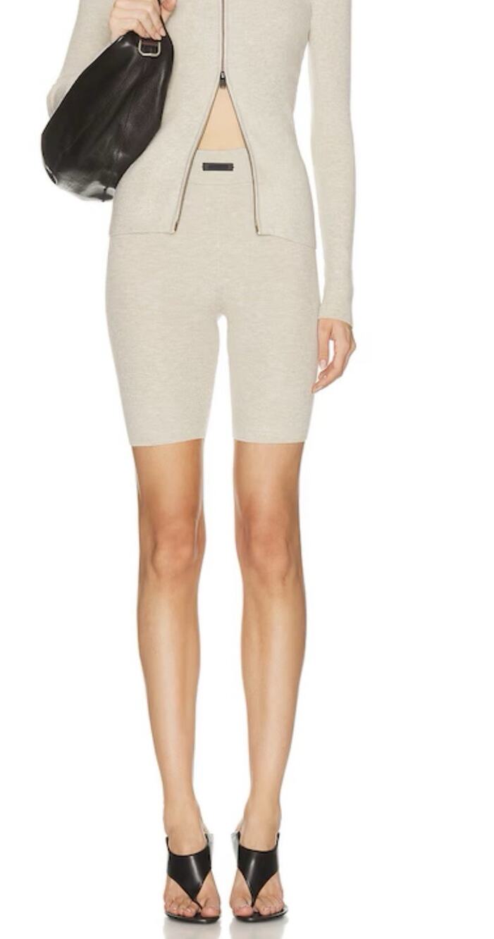Fear Of God Essentials Knit Biker Shorts Women's XS Beige/Tan